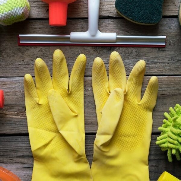 Cleaning supplies for house cleaning and maid services